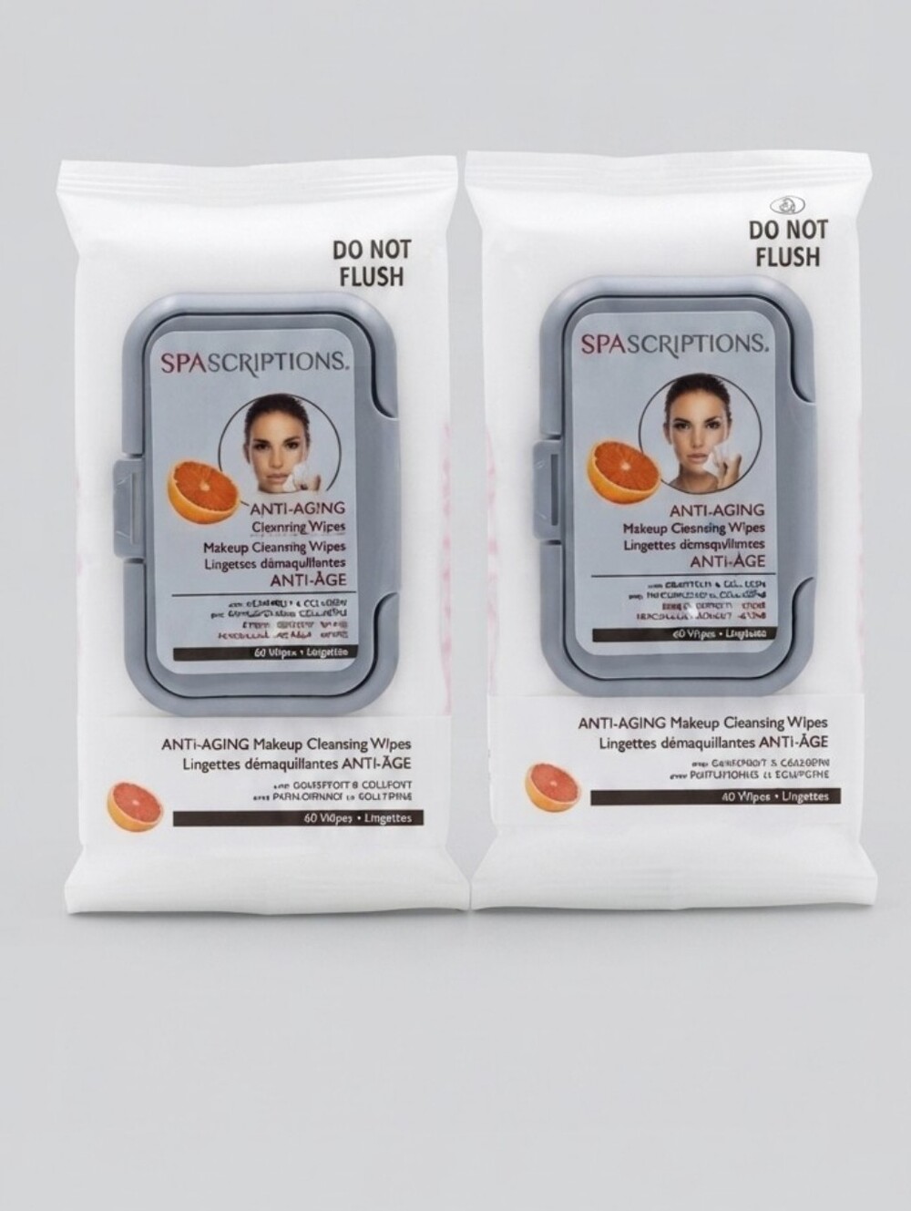 NWT SpaScriptions Anti-Aging Makeup Cleansing Wipes 2 Packs